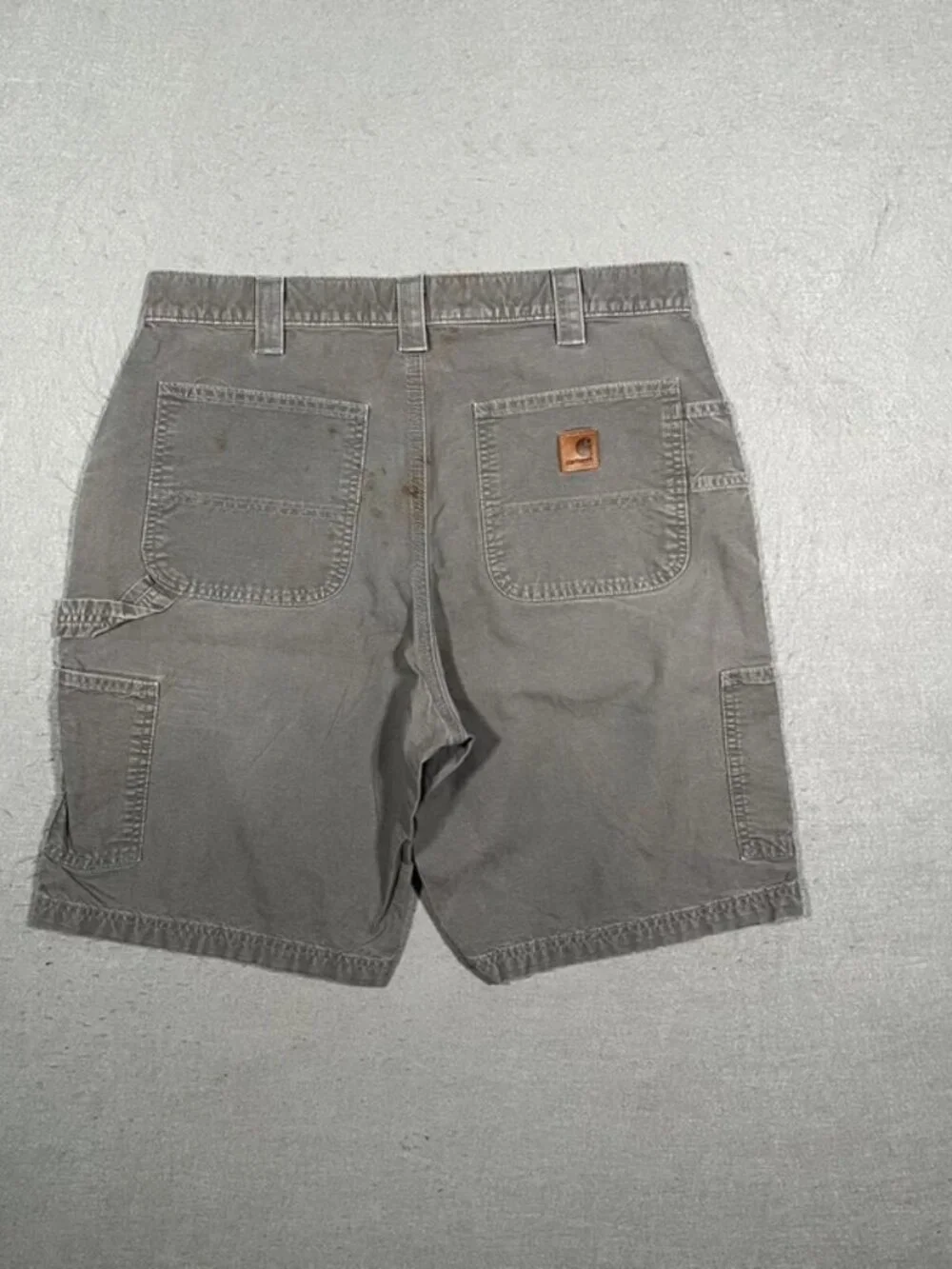 Carhartt Grey Carpenter Shorts Brown Tab W34 I10
